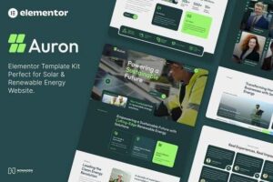 Auron - Solar & Green Energy Elementor Template Kit