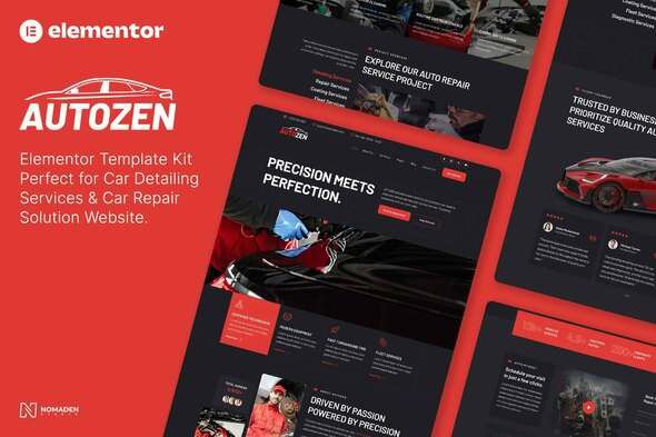 Autozen - Car Detailing Services & Repair Elementor Template Kit
