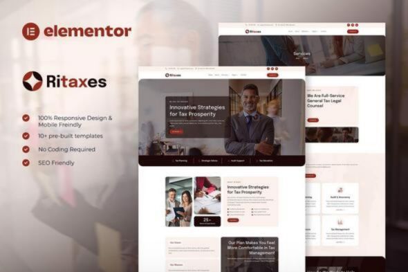 Ritaxes – Financial Consulting Elementor Template Kit