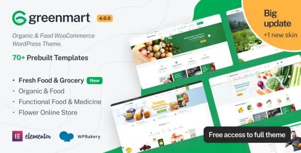 GreenMart – Organic &Food WooCommerce WordPress Theme 1 GreenMart