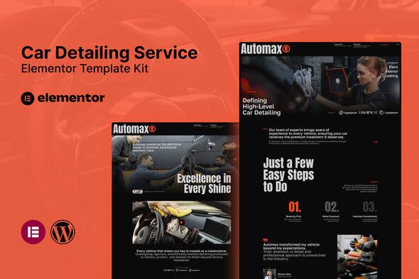 Automax - Car Detailing Elementor Template Kit 1 Automax