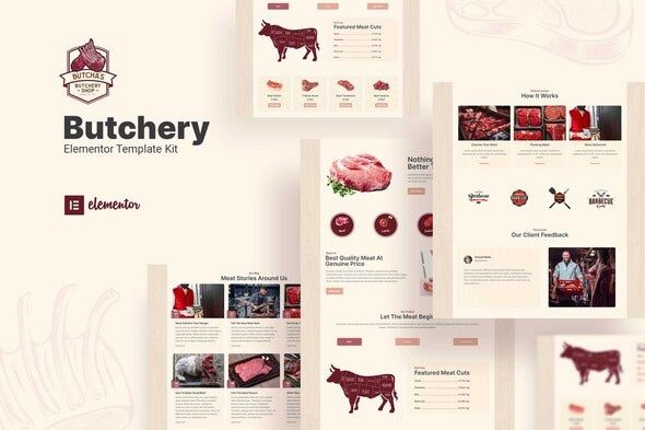 Butcha - Butchery Shop Elementor Template Kit 1 Butcha