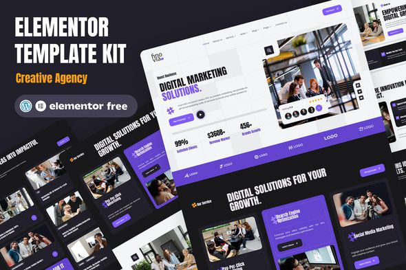Finovia - Digital Marketing Agency Elementor Kit 1 Finovia