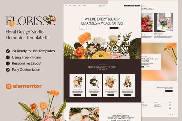 Florisse - Design Studio Elementor Template Kit 1 Florisse