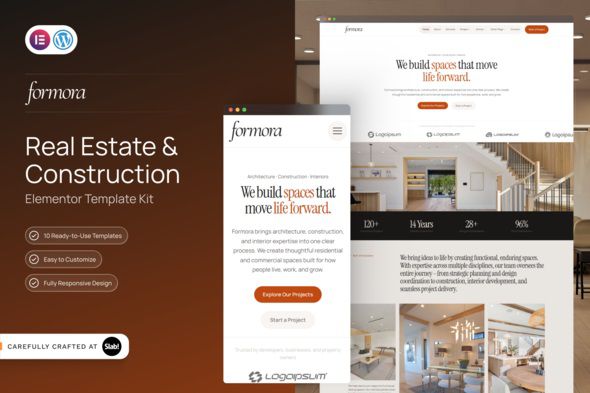Formora - Real Estate Elementor Template Kit 1 Formora