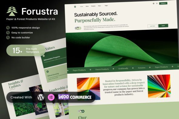 Forustra – Eco-Friendly Elementor Template Kit 1 Forustra
