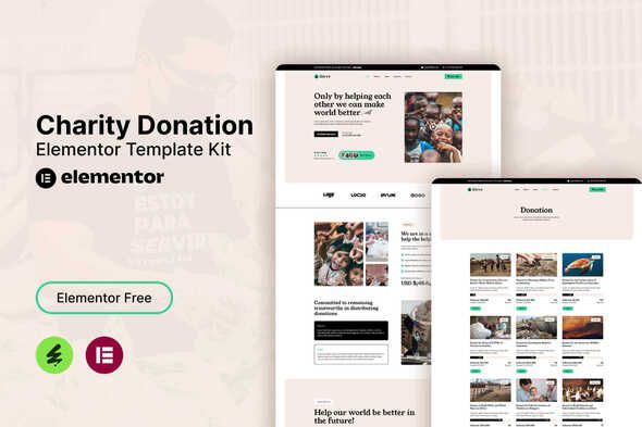 Givvy – Charity Donation Elementor Template Kit 1 Givvy