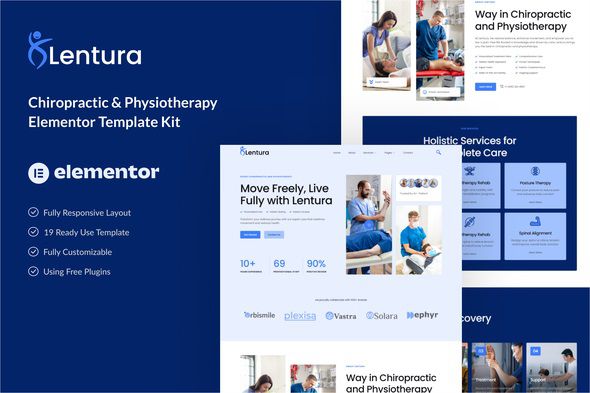 Lentura – Chiropractic Elementor Template Kit 1 Lentura