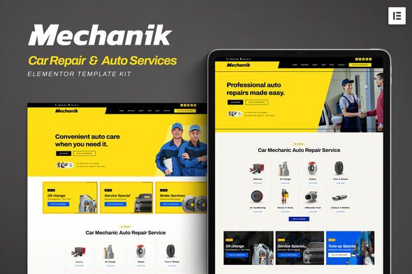 Mechanik – Car Repair Services Elementor Template Kit 1 Mechanik