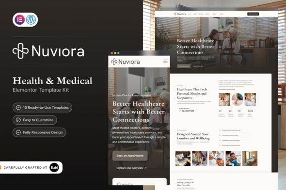 Nuviora - Health Elementor Template Kit 1 Nuviora