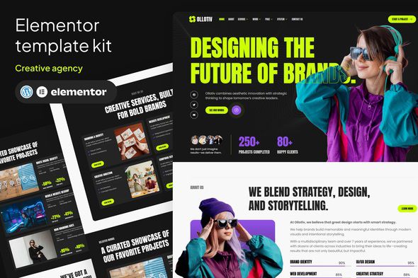 Ollotiv - Creative Agency Elementor Template Kit 1 Ollotiv