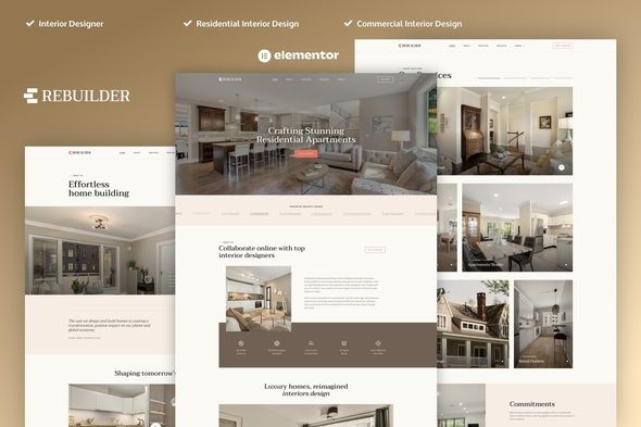 Rebuilder – Architecture Design Elementor Pro Template Kit 1 Rebuilder