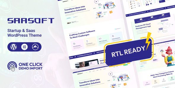 SaaSoft - Tech Startup WordPress Theme 1 SaaSoft