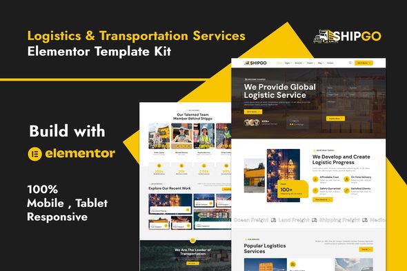 Shipgo - Cargo & Logistic Elementor Template Kit 1 Shipgo
