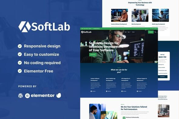 SoftLab – Technology Elementor Pro Template Kit 1 SoftLab