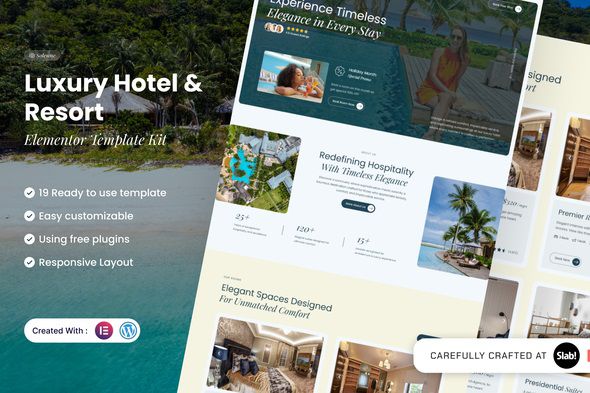 Solenne – Luxury Hotel & Resort Elementor Template Kit 1 Solenne
