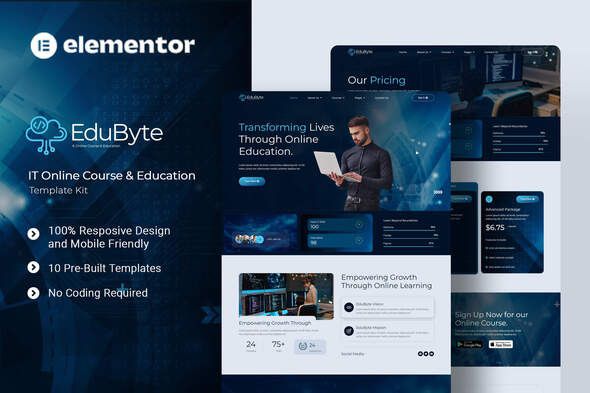 EduByte - IT Online Elementor Template Kit 1 EduByte