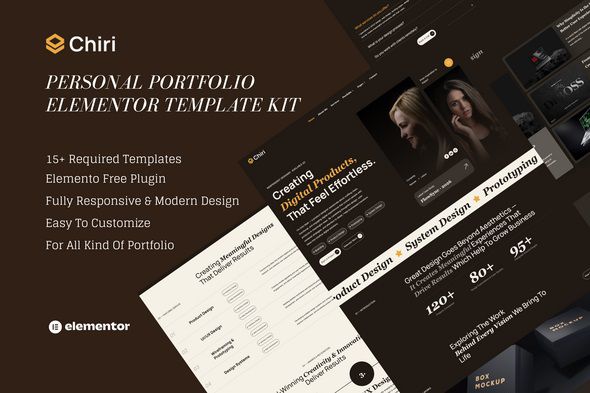 Chiri - Personal Portfolio Elementor Template Kit 1 Chiri